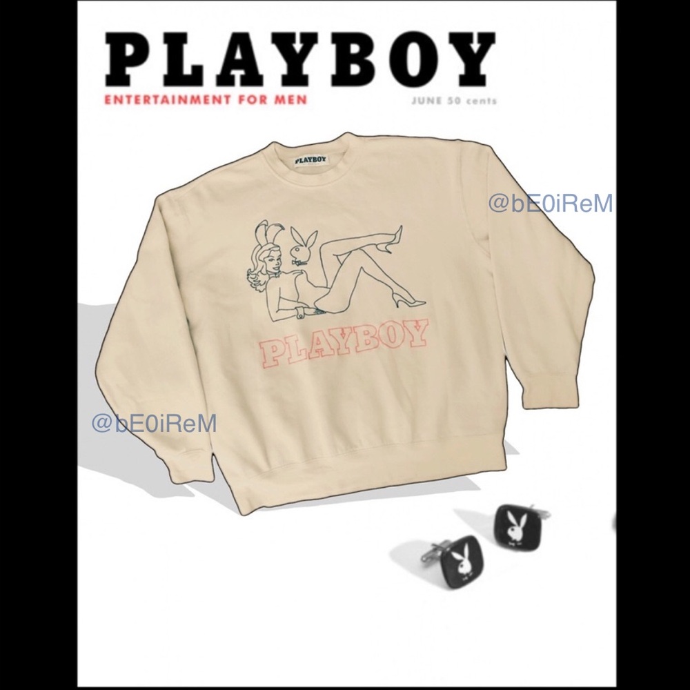 🐰Playboy Crewneck embroidered pin up sweatshirt🐰
